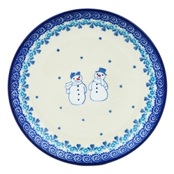 Polish Pottery 8" Dessert Plate. Hand made in Poland and artist initialed.