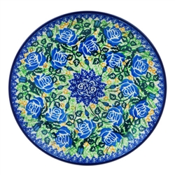 Polish Pottery 8" Dessert Plate. Hand made in Poland. Pattern U2167 designed by Teresa Nakonieczna.