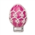 This beautifully designed chicken egg is painted and surrounded in a tatted design. Stand sold separately.