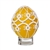 This beautifully designed chicken egg is painted and surrounded in a tatted design. Stand sold separately.