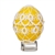 This beautifully designed chicken egg is painted and surrounded in a tatted design. Stand sold separately.