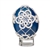 This beautifully designed chicken egg is painted and surrounded in a tatted design. Stand sold separately.