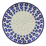 Polish Pottery 10" Dinner Plate. Hand made in Poland and artist initialed.