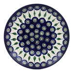 Polish Pottery 10" Dinner Plate. Hand made in Poland and artist initialed.