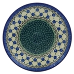 Polish Pottery 10" Dinner Plate. Hand made in Poland and artist initialed.