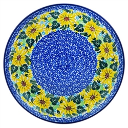 Polish Pottery 10" Dinner Plate. Hand made in Poland. Pattern U1789 designed by Wirginia Cebrowska.