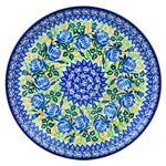 Polish Pottery 10" Dinner Plate. Hand made in Poland. Pattern U2167 designed by Teresa Nakonieczna.