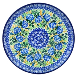 Polish Pottery 10" Dinner Plate. Hand made in Poland. Pattern U2167 designed by Teresa Nakonieczna.