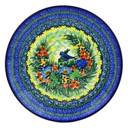 Polish Pottery 10" Dinner Plate. Hand made in Poland. Pattern U4099 designed by Teresa Liana.