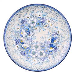 Polish Pottery 10" Dinner Plate. Hand made in Poland. Pattern U4848 designed by Teresa Liana.