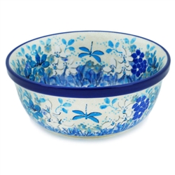 Polish Pottery 6" Cereal/Berry Bowl. Hand made in Poland. Pattern U4964 designed by Teresa Liana.