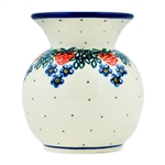 Polish Pottery 4" Bubble Vase. Hand made in Poland and artist initialed.