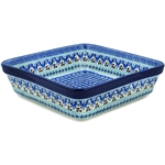 Polish Pottery Stoneware Square Baker 10 in.