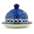 Polish Pottery 4" Round Butter Dish. Hand made in Poland. Pattern U408 designed by Jacek Chyla.