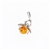 Cognac Amber .925 Silver Spider Pendant. Round shaped amber stone set in .925 sterling silver. Genuine Baltic amber.Amber jewelry. Size Approx 1" x 0.5""