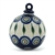 Polish Pottery 4" Christmas Ornament. Hand made in Poland.