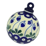 Polish Pottery 4" Christmas Ornament. Hand made in Poland.