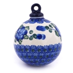 Polish Pottery 4" Christmas Ornament. Hand made in Poland.