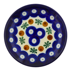 Polish Pottery 4" Plate. Hand made in Poland and artist initialed.