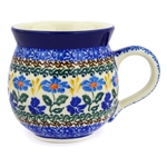 Polish Pottery 11 oz. Bubble Mug. Hand made in Poland and artist initialed.