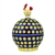 Polish Pottery 7" Hen Shaped Jar. Hand made in Poland and artist initialed.