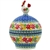 Polish Pottery 7" Hen Shaped Jar. Hand made in Poland and artist initialed.