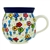 Polish Pottery 11 oz. Bubble Mug. Hand made in Poland. Pattern U4884 designed by Teresa Liana.