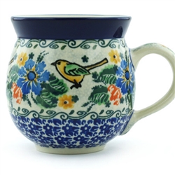 Polish Pottery 11 oz. Bubble Mug. Hand made in Poland. Pattern U2478 designed by Maria Starzyk.