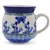 Polish Pottery 16 oz. Bubble Mug. Hand made in Poland and artist initialed.