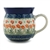 Polish Pottery 16 oz. Bubble Mug. Hand made in Poland and artist initialed.