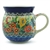 Polish Pottery 16 oz. Bubble Mug. Hand made in Poland. Pattern U3351 designed by Teresa Liana.