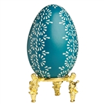 Hand Painted Opole Style Wax Relief Goose Egg