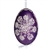 This beautifully designed egg is dyed one color, then white wax is melted and applied to form an intricate design which is left on the surfce. The egg is emptied and strung with ribbon for hanging.