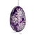 This beautifully designed egg is dyed one color, then white wax is melted and applied to form an intricate design which is left on the surfce. The egg is emptied and strung with ribbon for hanging.