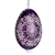 This beautifully designed egg is dyed one color, then white wax is melted and applied to form an intricate design which is left on the surfce. The egg is emptied and strung with ribbon for hanging.