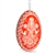 This beautifully designed egg is dyed one color, then white wax is melted and applied to form an intricate design which is left on the surfce. The egg is emptied and strung with ribbon for hanging.