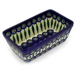 Polish Pottery 8" Loaf Pan. Hand made in Poland and artist initialed.