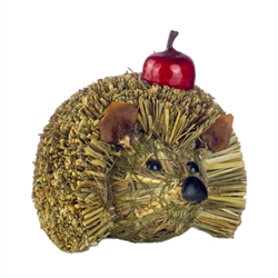 Hand crafted Polish hedgehog.made of straw and string with a cherry on top (not real),  Size is approx 2.5" x 3" x 3".  Made in Poland.