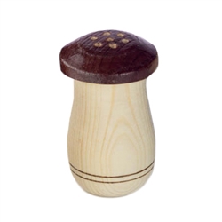 Single wooden shakers from Zakopane, Poland can be used for either salt, pepper or your favorite spice.  Size is approx 2.5" tall x 1.5" wide.