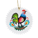Polish Paper Cut Two Sided Disc Ornament 3"