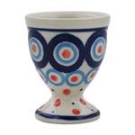 Polish Pottery 2.4" Egg Cup. Hand made in Poland and artist initialed.