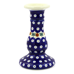 Polish Pottery 6" Candle Holder. Hand made in Poland and artist initialed.