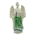 Polish Pottery 9" Angel Tealight Holder. Hand made in Poland. Pattern U408D designed by Jacek Chyla.