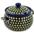 Polish Pottery 11" Soup Tureen. Hand made in Poland and artist initialed.