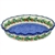 Polish Pottery 10" Fluted Pie Dish. Hand made in Poland and artist initialed.