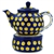 Polish Pottery 13 oz. Personal Teapot Set. Hand made in Poland and artist initialed.