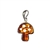 Amber Sterling Silver Mushroom Pendant. Cognac amber stone set in .925 sterling silver. Genuine Baltic amber pendant jewelry.  Size Approx 1" x 0.6"