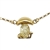 Citrine Amber Gold Plated Silver Mushroom Necklace 18"