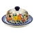 Polish Pottery 6" Dish with Cover. Hand made in Poland. Pattern U4741 designed by Maria Starzyk.