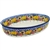 Polish Pottery 14" Oval Baker. Hand made in Poland. Pattern U4741 designed by Maria Starzyk.